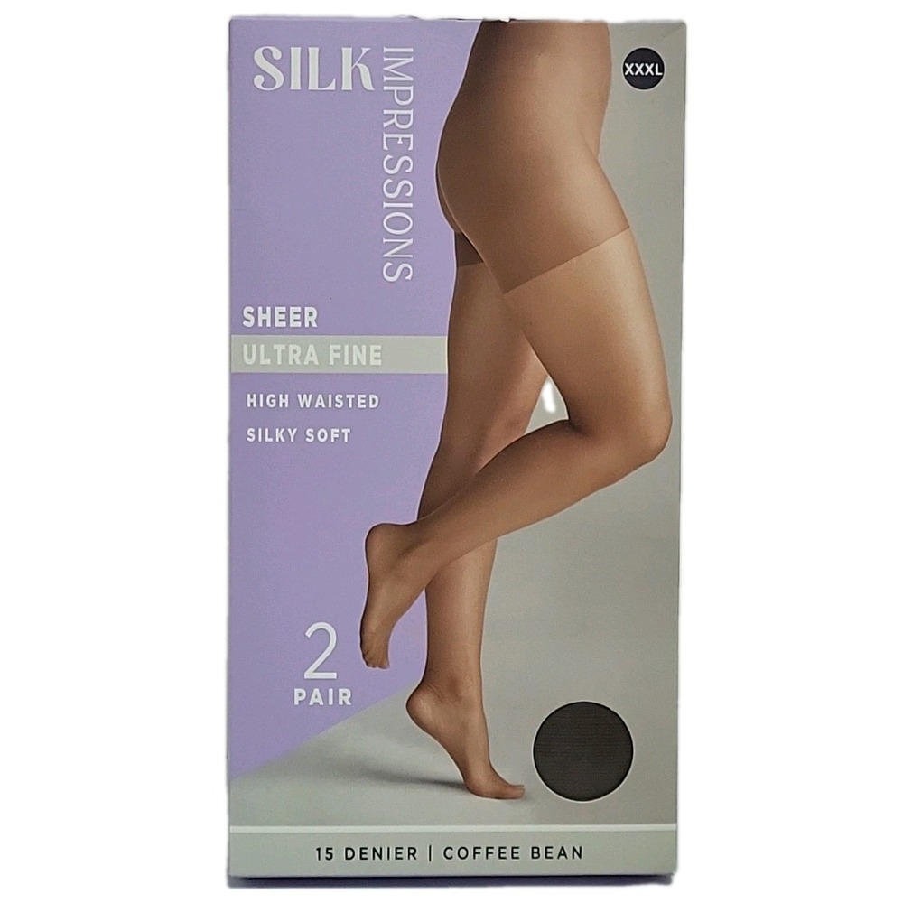 Silk Impressions Ultra‎ Fine Sheer Tights - XXXL - High Waisted - Coffee Bean